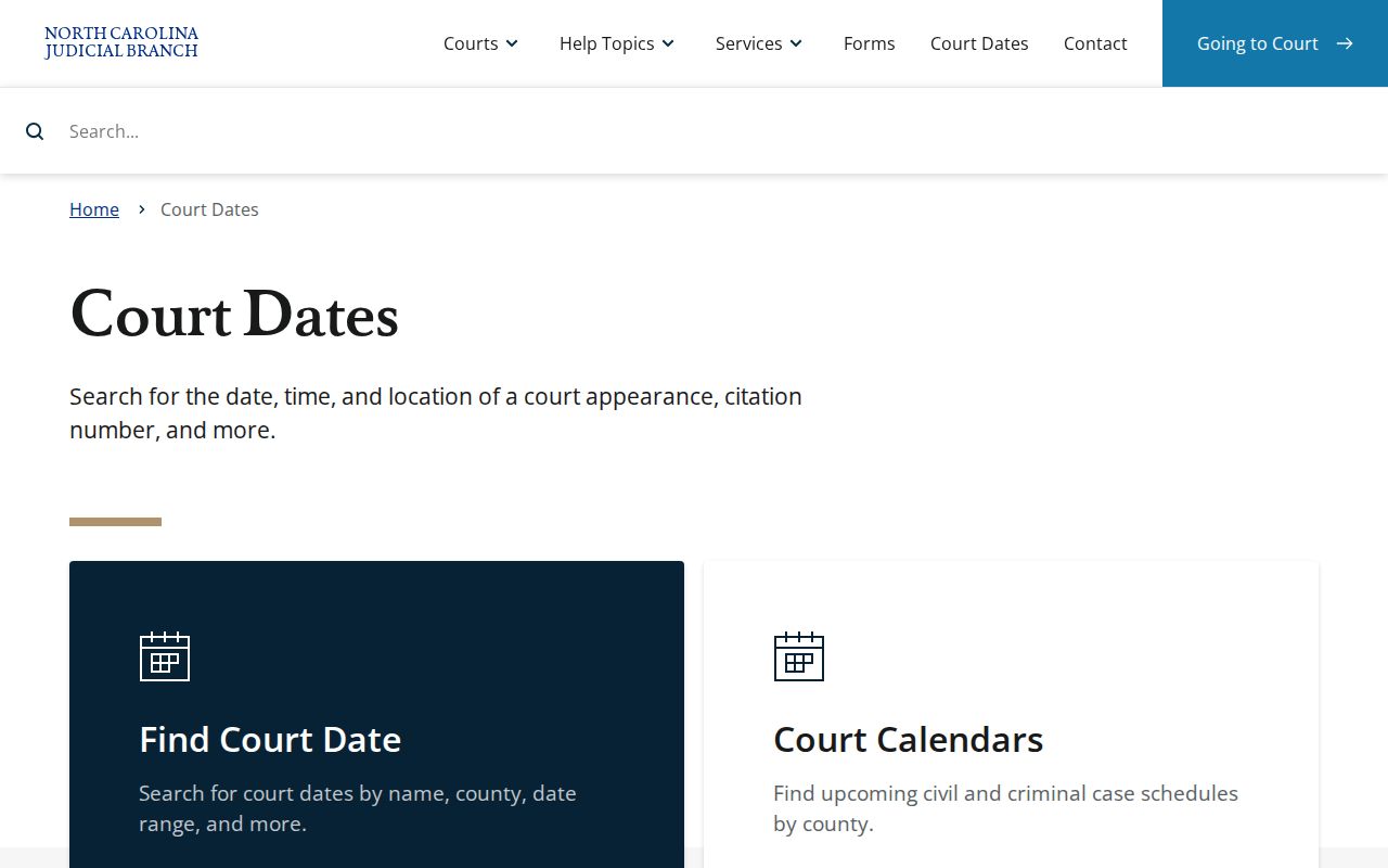 Jacksonville people search with North Carolina court date records